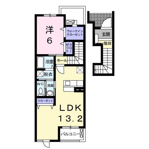 西春日井郡豊山町大字豊場のアパートの間取り