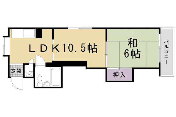 京都市南区吉祥院長田町のマンションの間取り