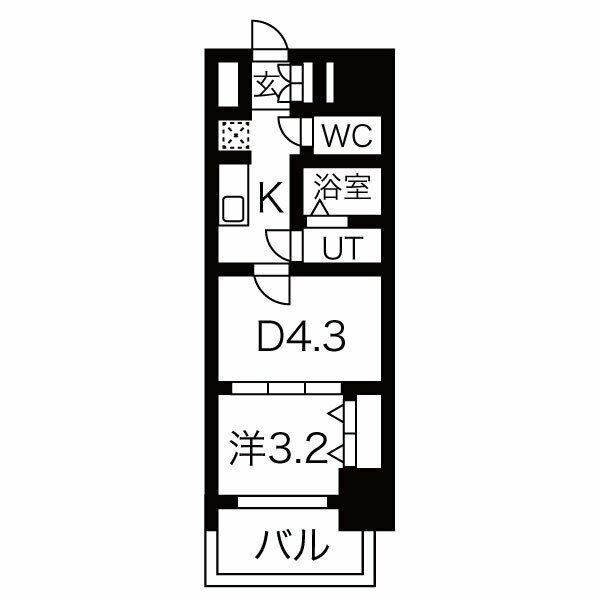 名古屋市中区千代田のマンションの間取り