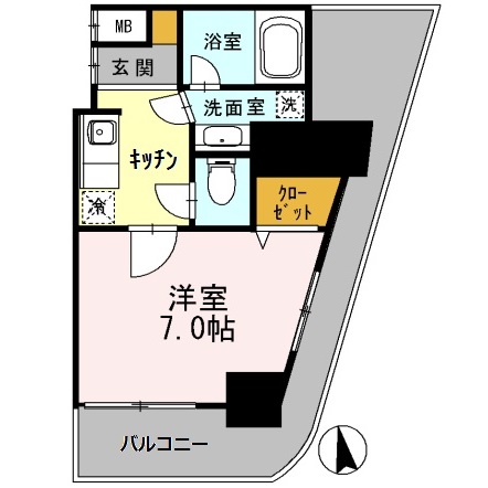 カスタリアタワー肥後橋の間取り