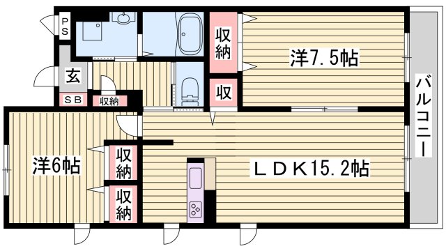 サザンクロスIIの間取り