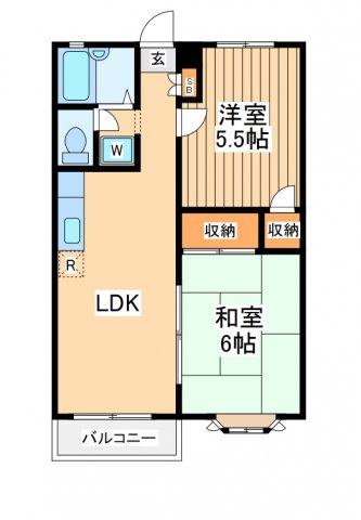 大和市下鶴間のアパートの間取り