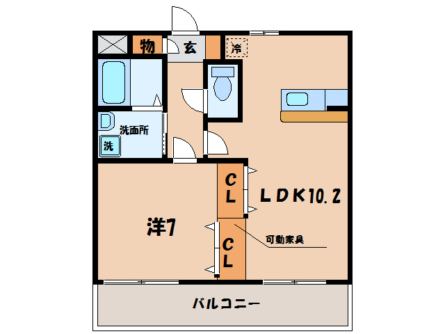 西尾市熊味町のマンションの間取り