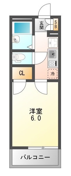 尼崎市浜田町のマンションの間取り