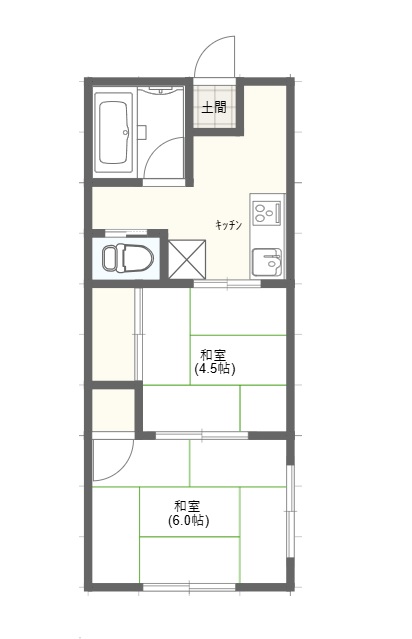 根岸コーポの間取り