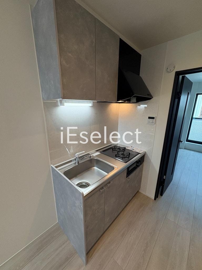 キッチン　2口コンロのシステムキッチン