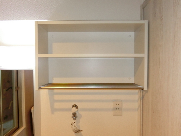 収納　洗濯機の上収納！
