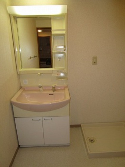洗面設備　※別号室の写真を使用しております。