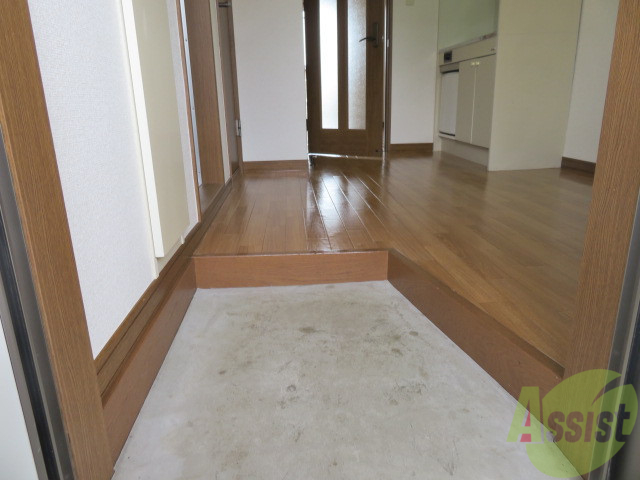 玄関　外から玄関を撮影してみました。広いリビングに繋がっています。