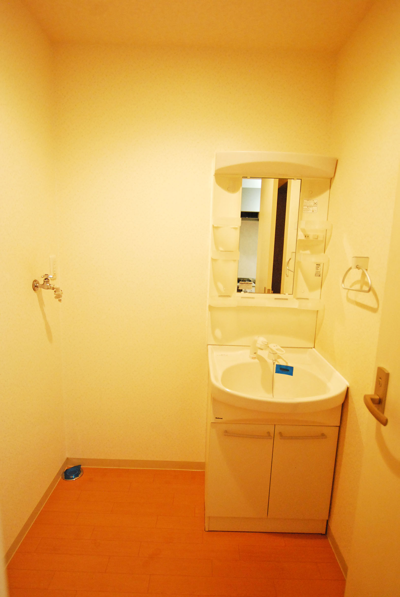 洗面設備　洗面台です。隣が洗濯機置き場です。