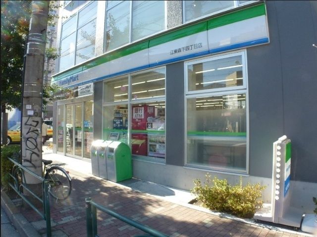 コンビニ　ファミリーマート江東森下四丁目店（コンビニ）まで386m