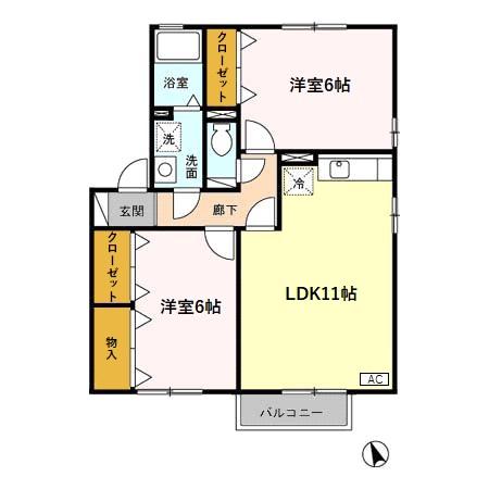 マウルール A/B/Cの間取り写真