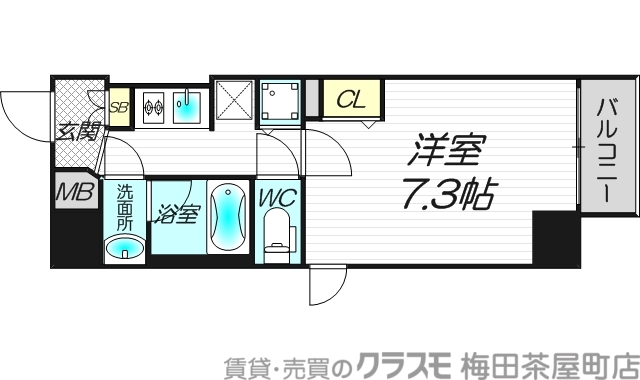 ララプレイス大手通LDの間取り写真