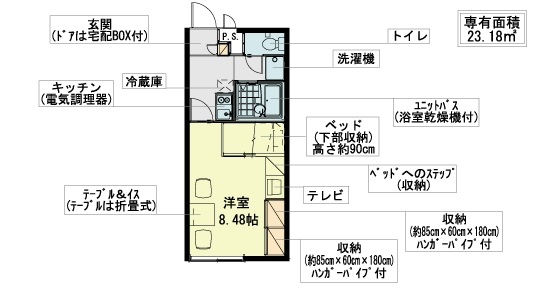 レオパレスサンライズ627の間取り写真