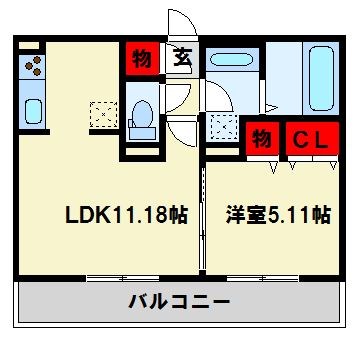 ラウンドシティ足原の間取り写真