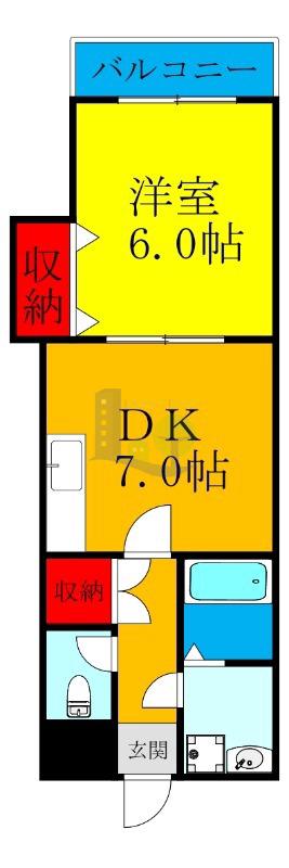 阪急京都線 上新庄駅 徒歩10分 4階建 築31年の間取り写真
