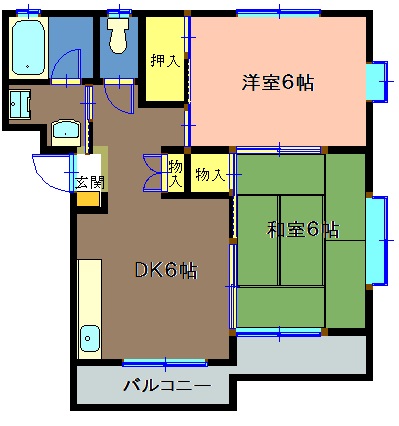 沼津市五月町のマンションの間取り