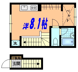 ポルトボヌール壱番館の間取り