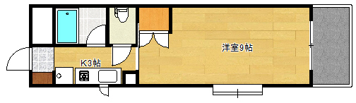 広島市西区中広町のマンションの間取り