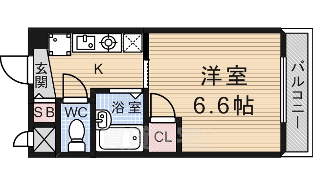 京都市伏見区竹田桶ノ井町のマンションの間取り