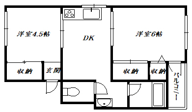 桜荘マンションの間取り