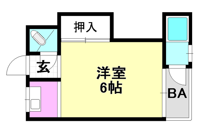 茨木市東太田のアパートの間取り