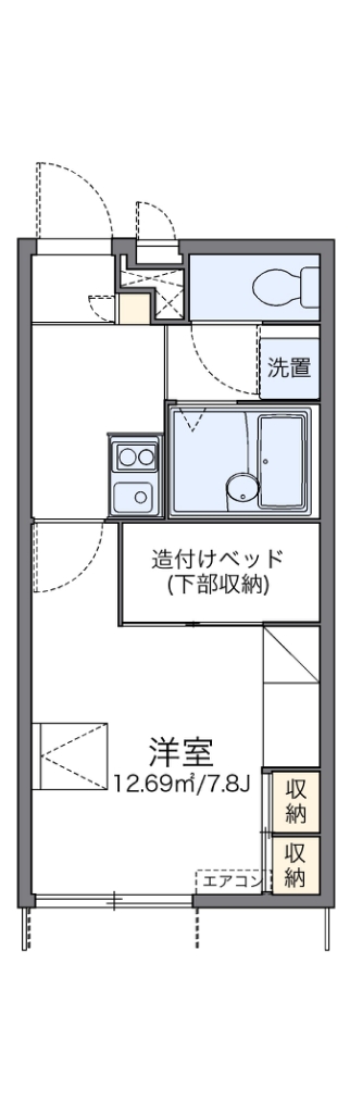 名古屋市緑区桶狭間神明のアパートの間取り