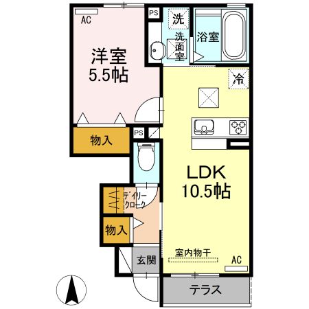 プランドールVII　B棟の間取り