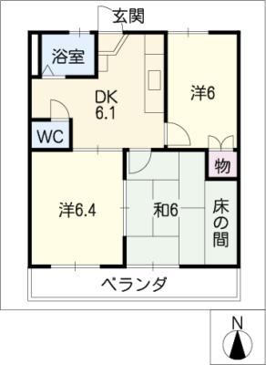 メゾンモンテソレイユの間取り