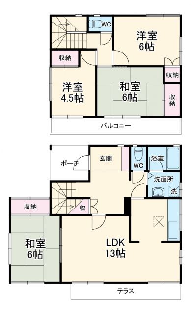 玉造7丁目戸建の間取り