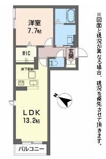 彦根市野瀬町のマンションの間取り