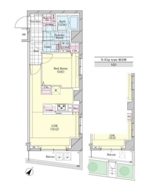 品川区荏原のマンションの間取り