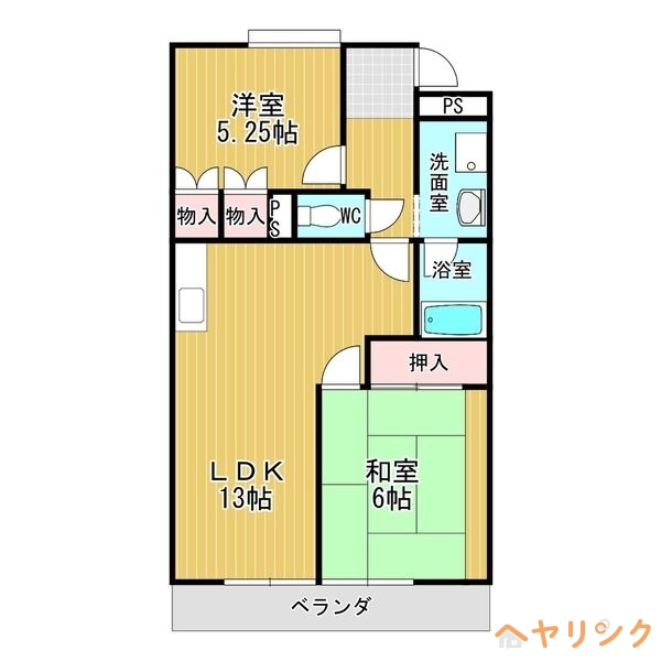 長久手市東狭間のマンションの間取り