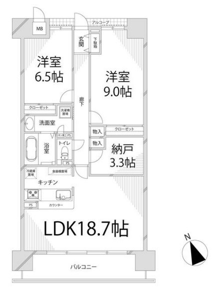 キャッスルコート飾磨の間取り