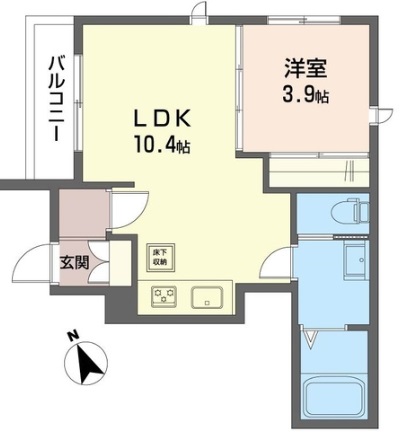 市川市新田のアパートの間取り