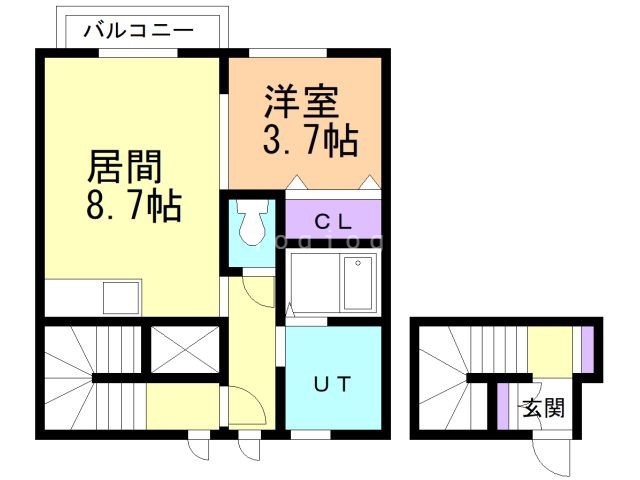 シャンポワールＡの間取り