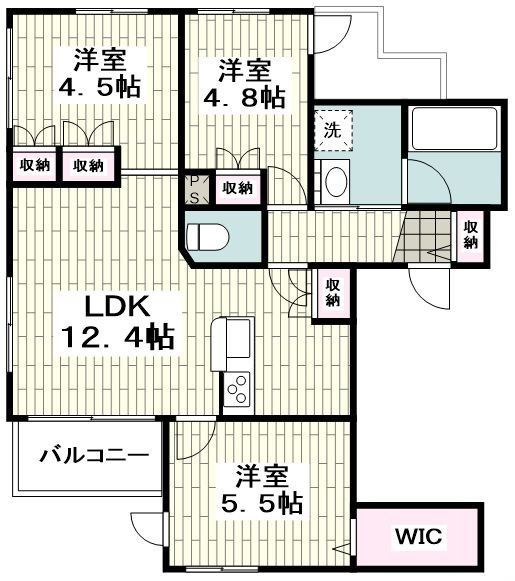 大和市大和東のアパートの間取り