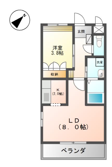 【ロココレディー小島の間取り】