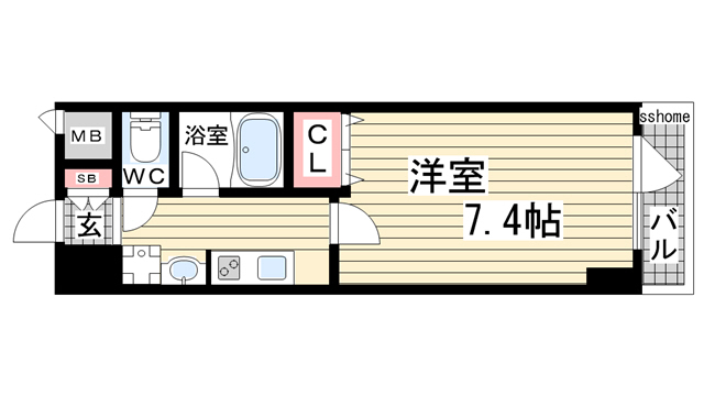 パークビュー王子駅前の間取り