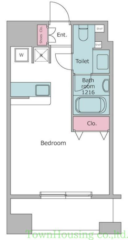 港区東新橋のマンションの間取り