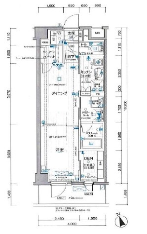 横浜市中区赤門町のマンションの間取り