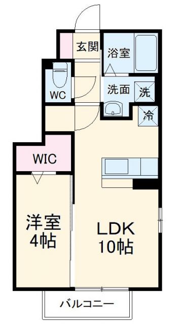 鎌ケ谷市中央のアパートの間取り