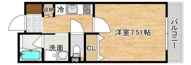 広島市南区宇品御幸のマンションの間取り