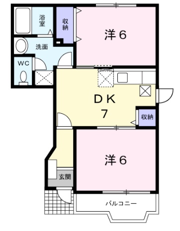 ロジュマン吉備の里Bの間取り