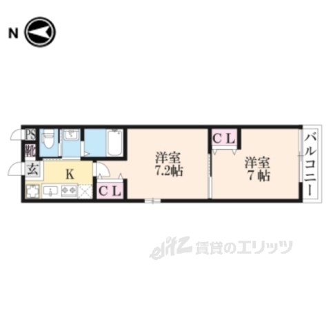 サラソーニョ御所西の間取り