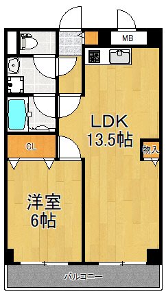 横浜市鶴見区矢向のマンションの間取り