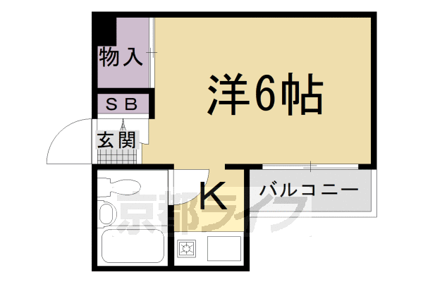 京都市下京区下魚棚４丁目のマンションの間取り