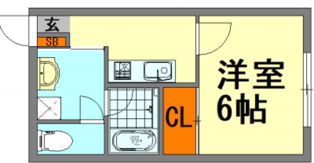 広島市中区袋町のマンションの間取り