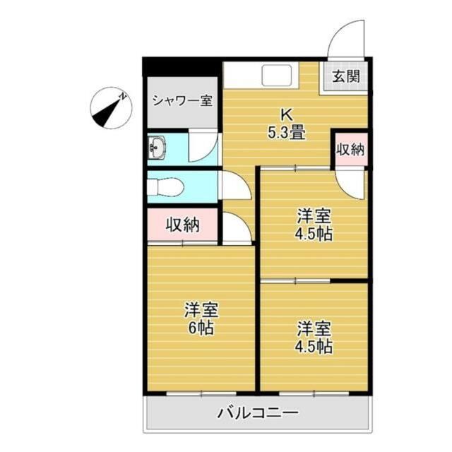 さいたま市北区植竹町のマンションの間取り