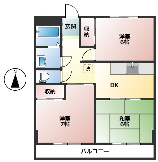 アシスト第２富山マンションの間取り